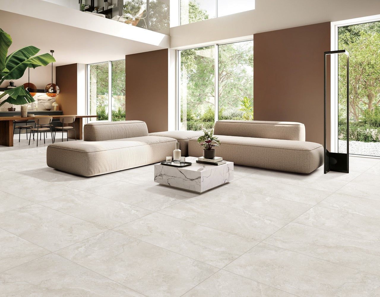 Norcia Travertine Porcelain Tile - Neche Interiors