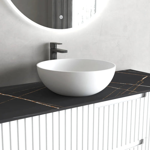 London Solid Surface Matte White Basin