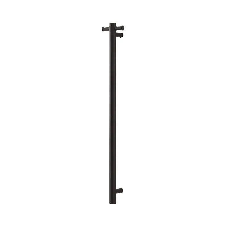 Round Vertical Electric Heated Towel Rail Single Bar