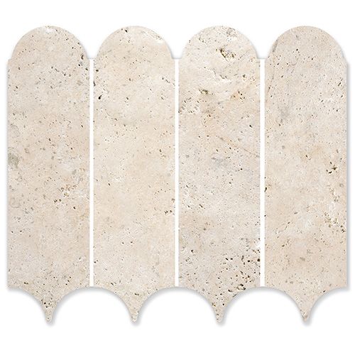 Travertine Classico Feather Mosaic