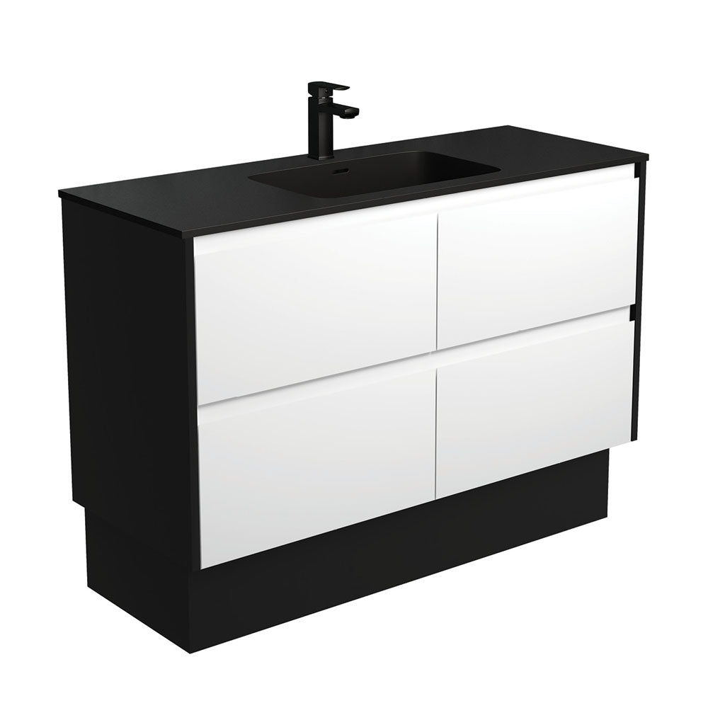 Montana Amato Satin White Vanity On Kick