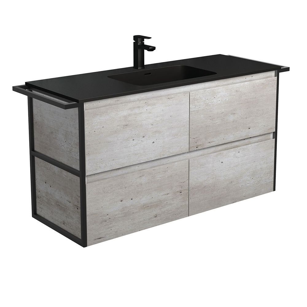 Montana Amato Industrial Vanity, Twin Towel Rails, Wall-Hung