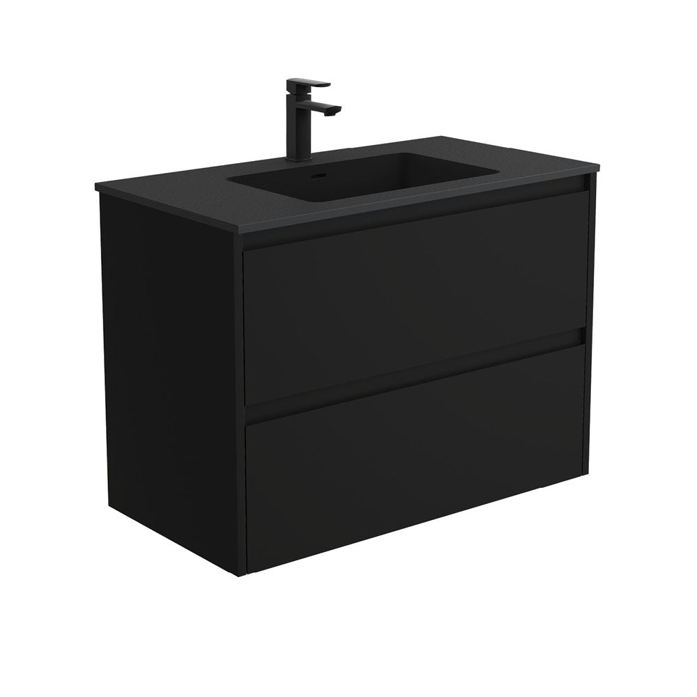 Montana Amato Satin Black Wall-Hung Vanity