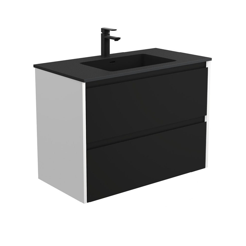 Montana Amato Satin Black Wall-Hung Vanity