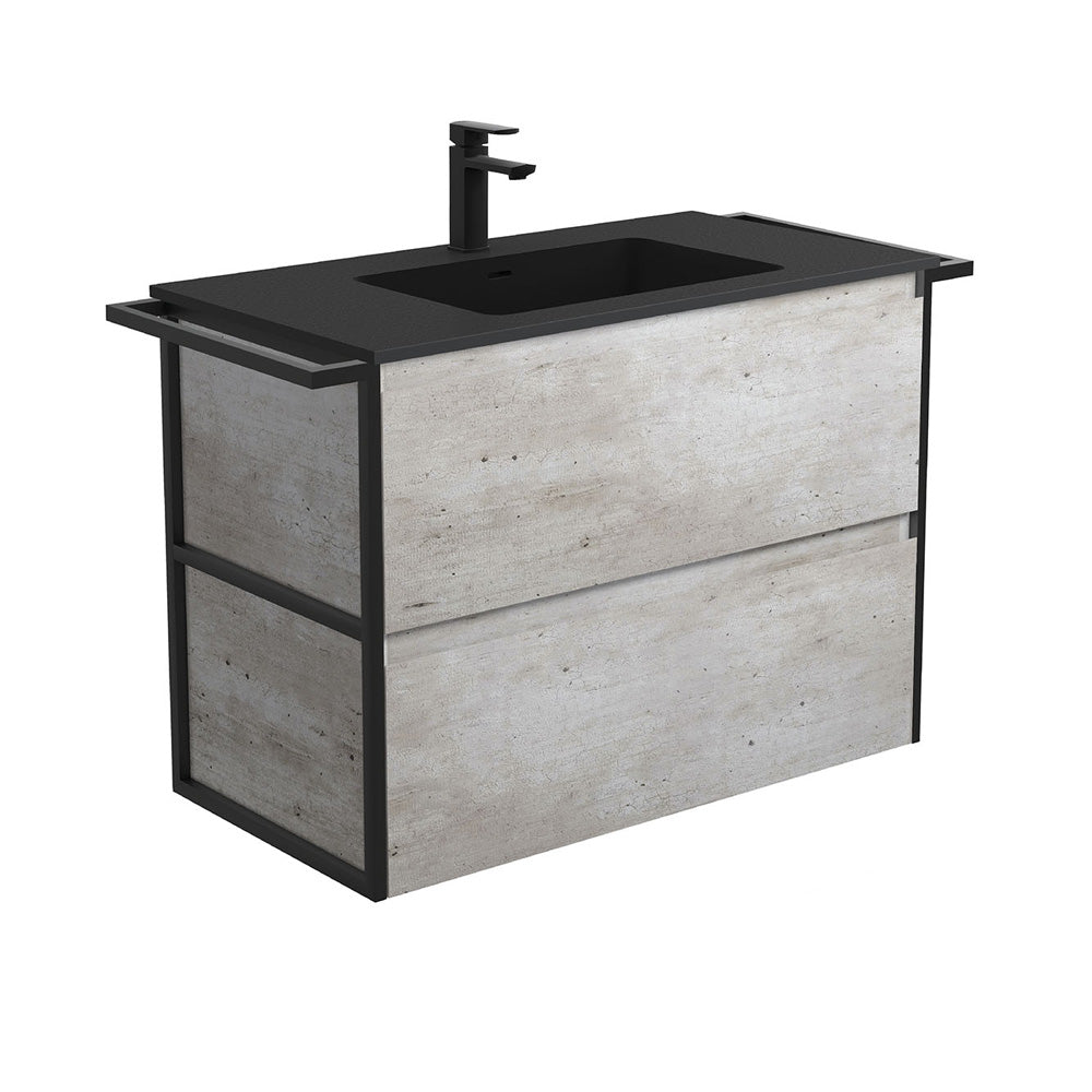 Montana Amato Industrial Vanity, Twin Towel Rails, Wall-Hung