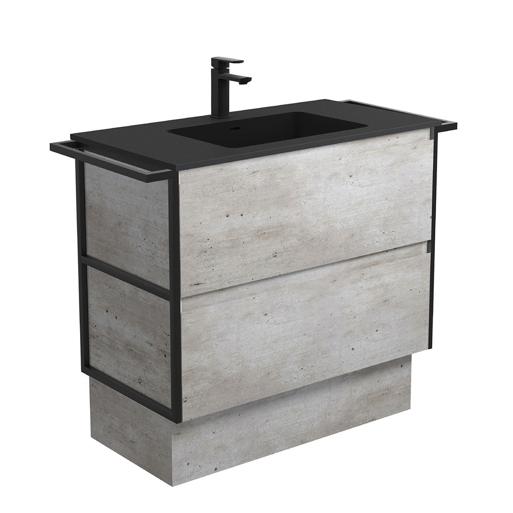 Montana Amato Industrial Vanity, Twin Towel Rails And Kick