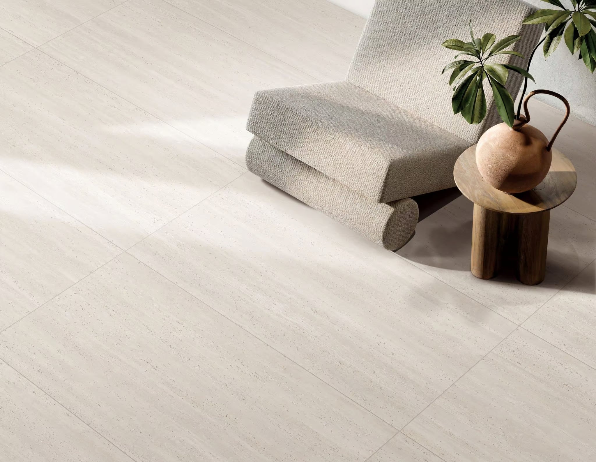 Miura Vein Cut Travertine Porcelain Tile - Niche Interiors
