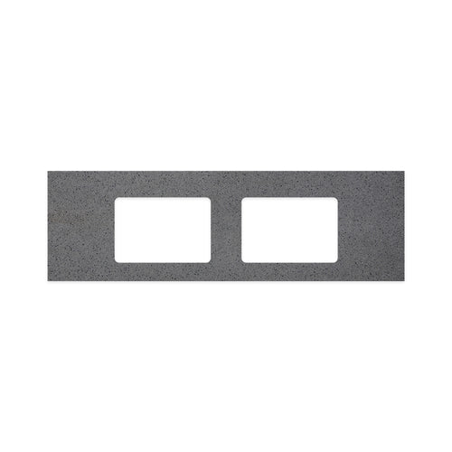 Moonscape Solid Surface Top Rectangular Full Depth with Double Undermount Basin Holes