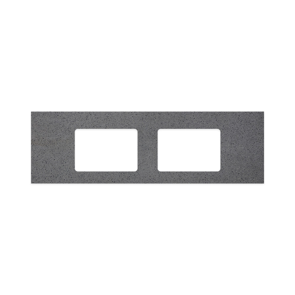 Moonscape Solid Surface Top Rectangular Full Depth with Double Undermount Basin Holes