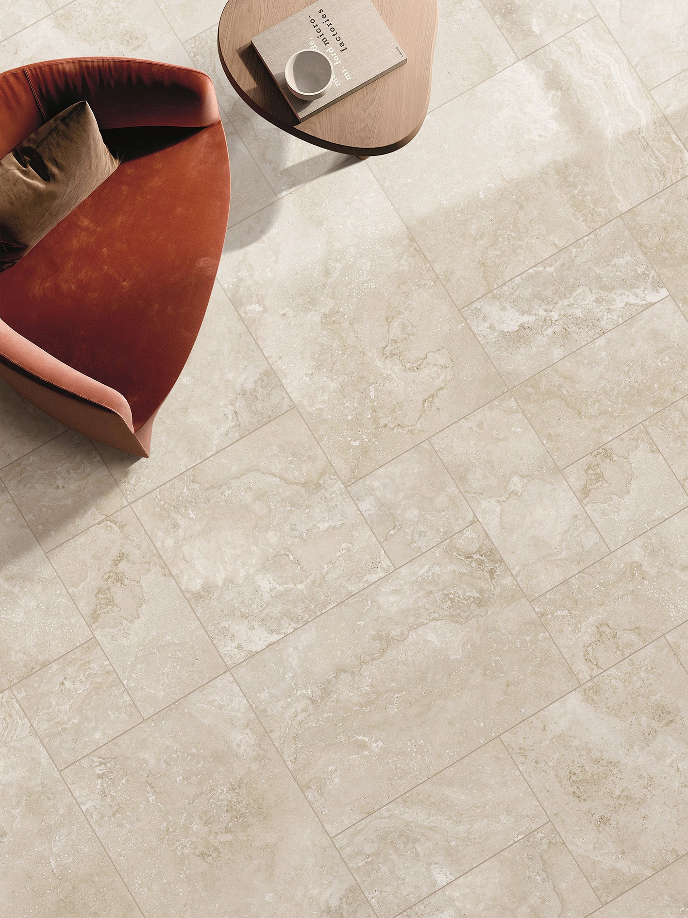 Norcia Travertine Porcelain Tile - Neche Interiors