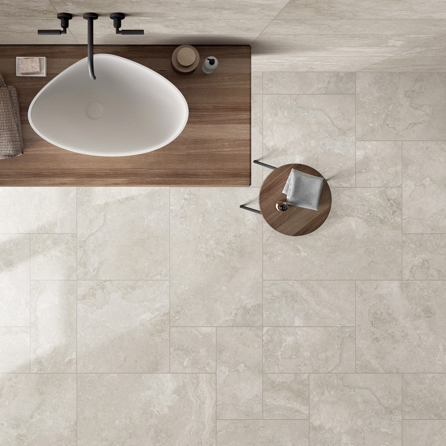Norcia Travertine Porcelain Tile - Neche Interiors