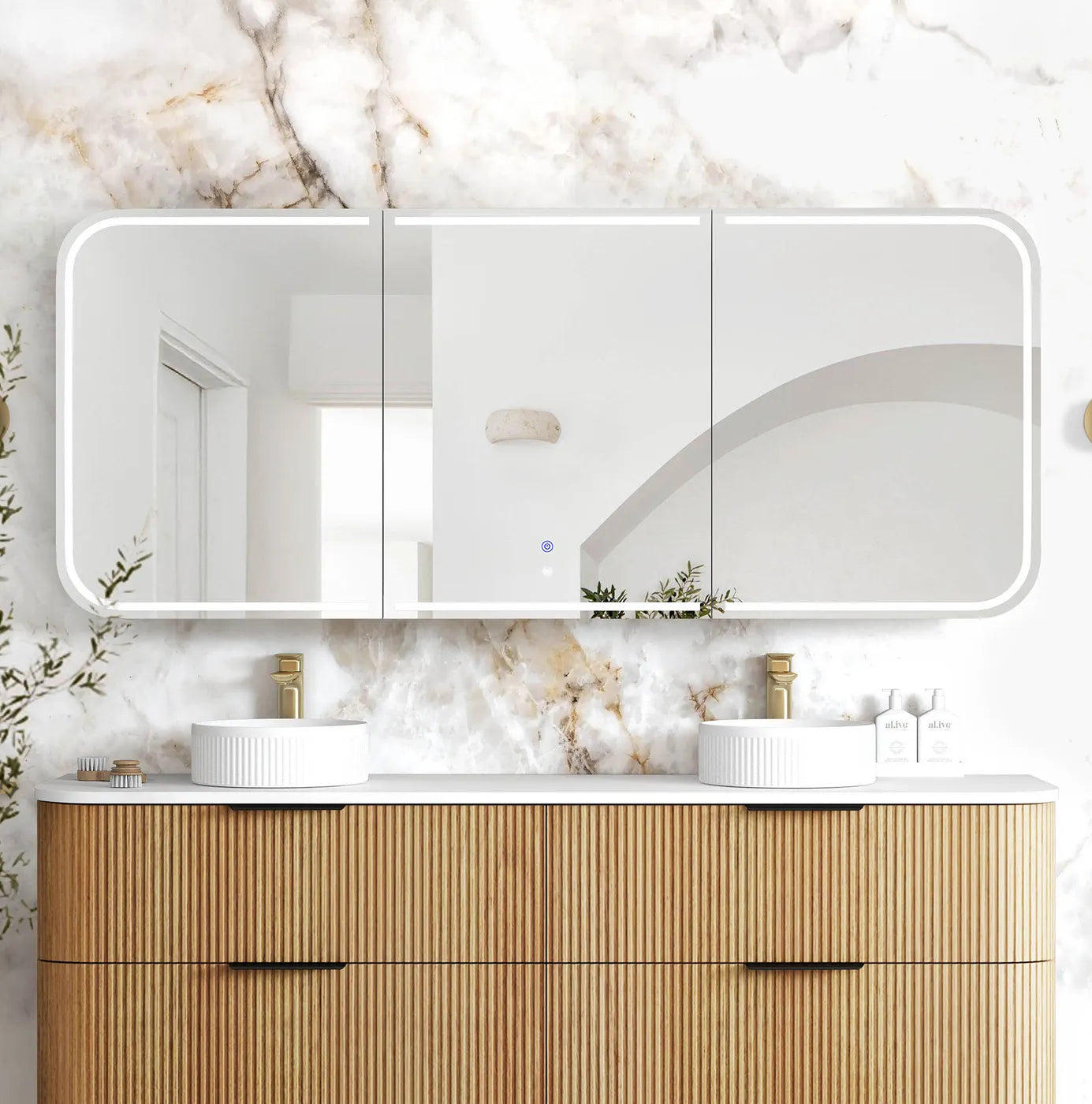 Newport LED Shaving Cabinet - Neche Interiors