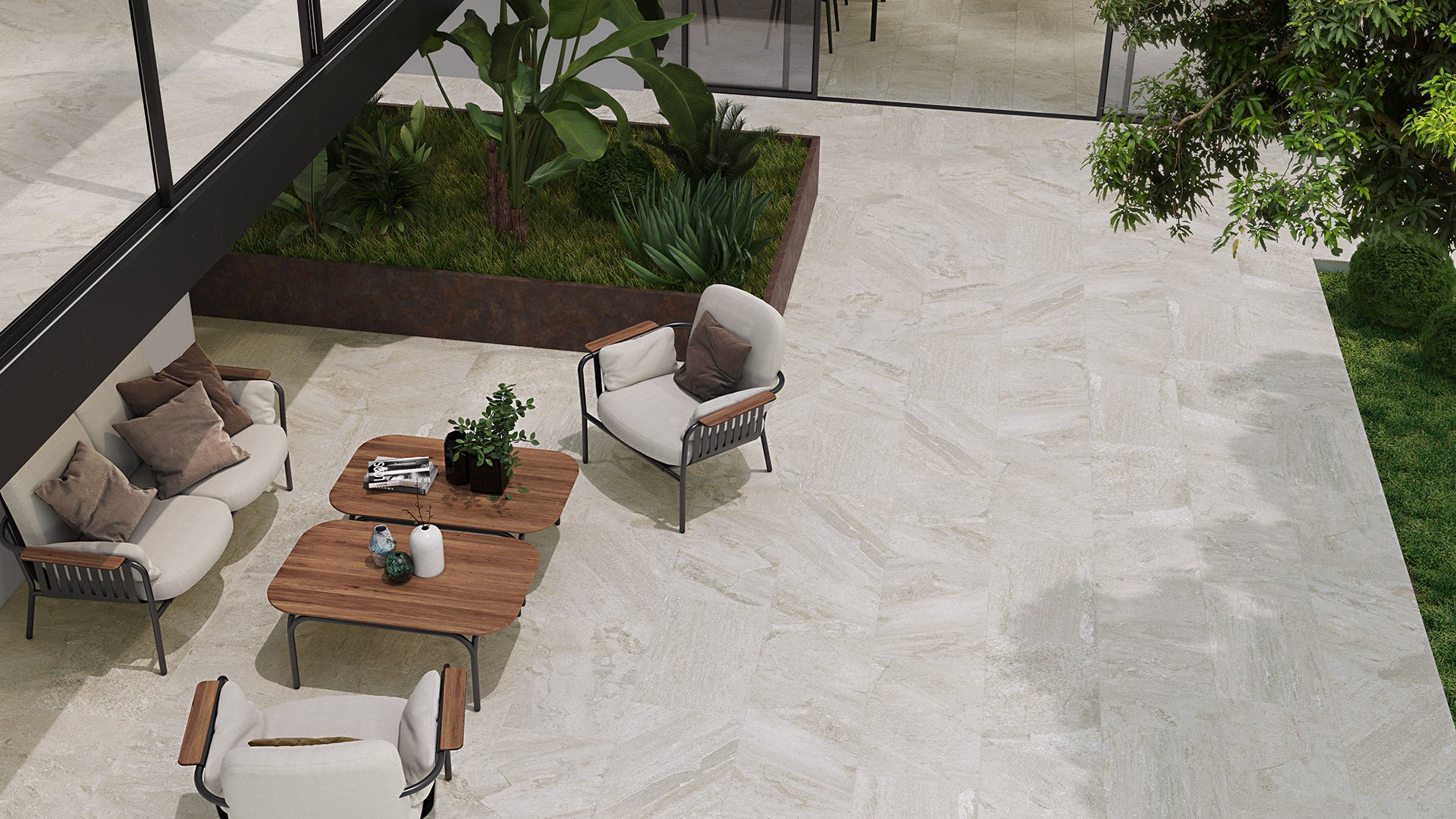 Oberon White French Pattern - Neche Interiors