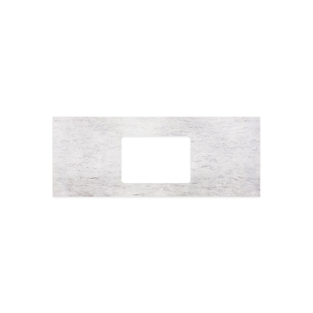 Polar Sacco Silica Free Stone Top Rectangular Full Depth with Single Undermount Basin Hole - Neche Interiors