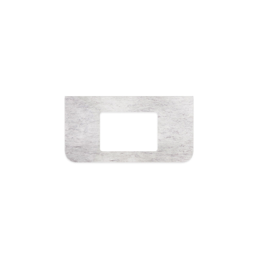 Polar Sacco Silica Free Stone Top Curved Full Depth with Single Undermount Basin Hole