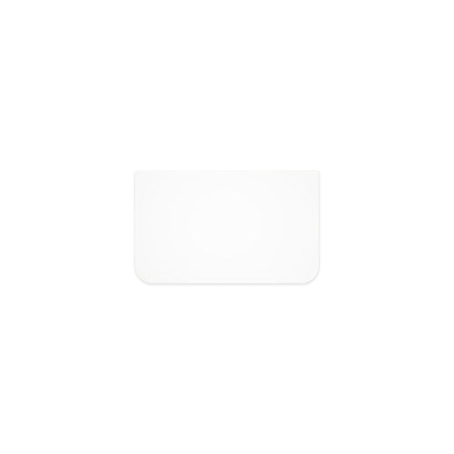 Pure White Solid Surface Top Curved Full Depth