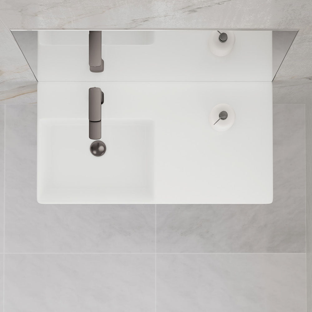 Petra 800 Left-Hand Wall Basin