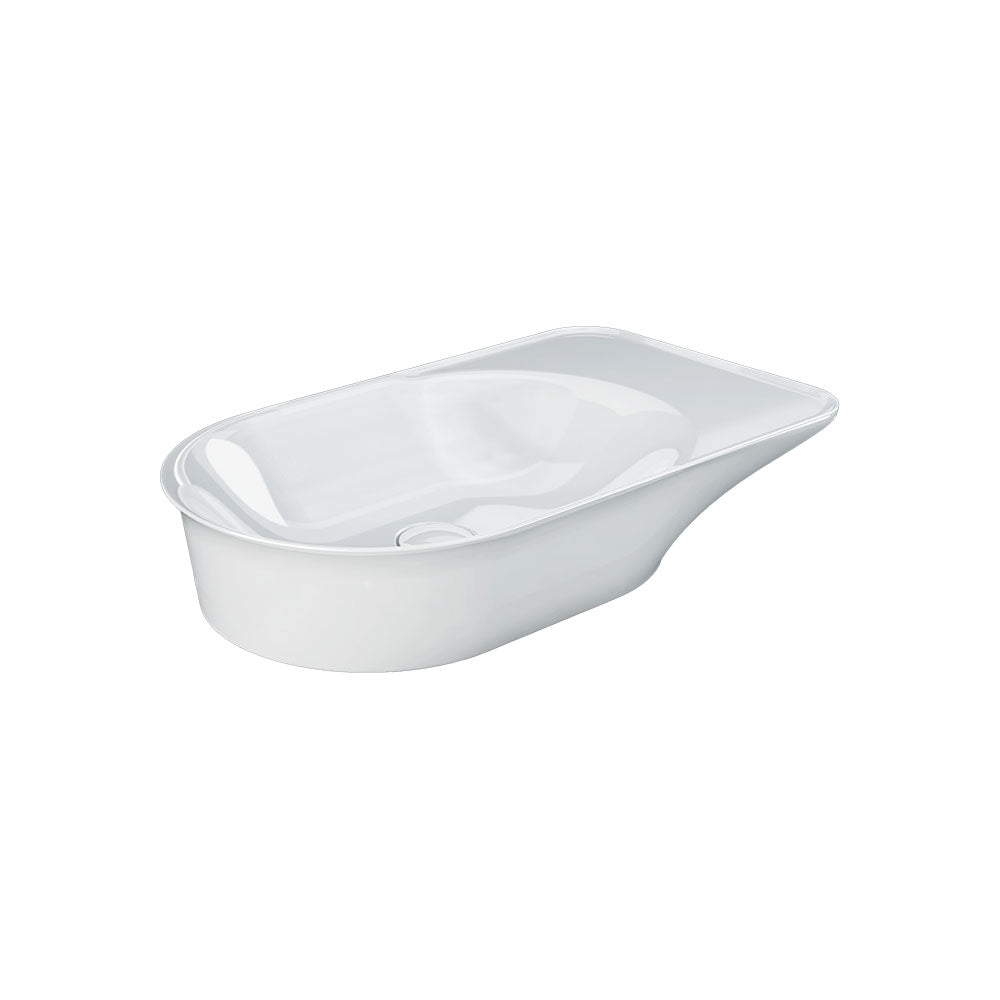 RAK Valet Oval Above Counter Basin, Alpine Gloss White