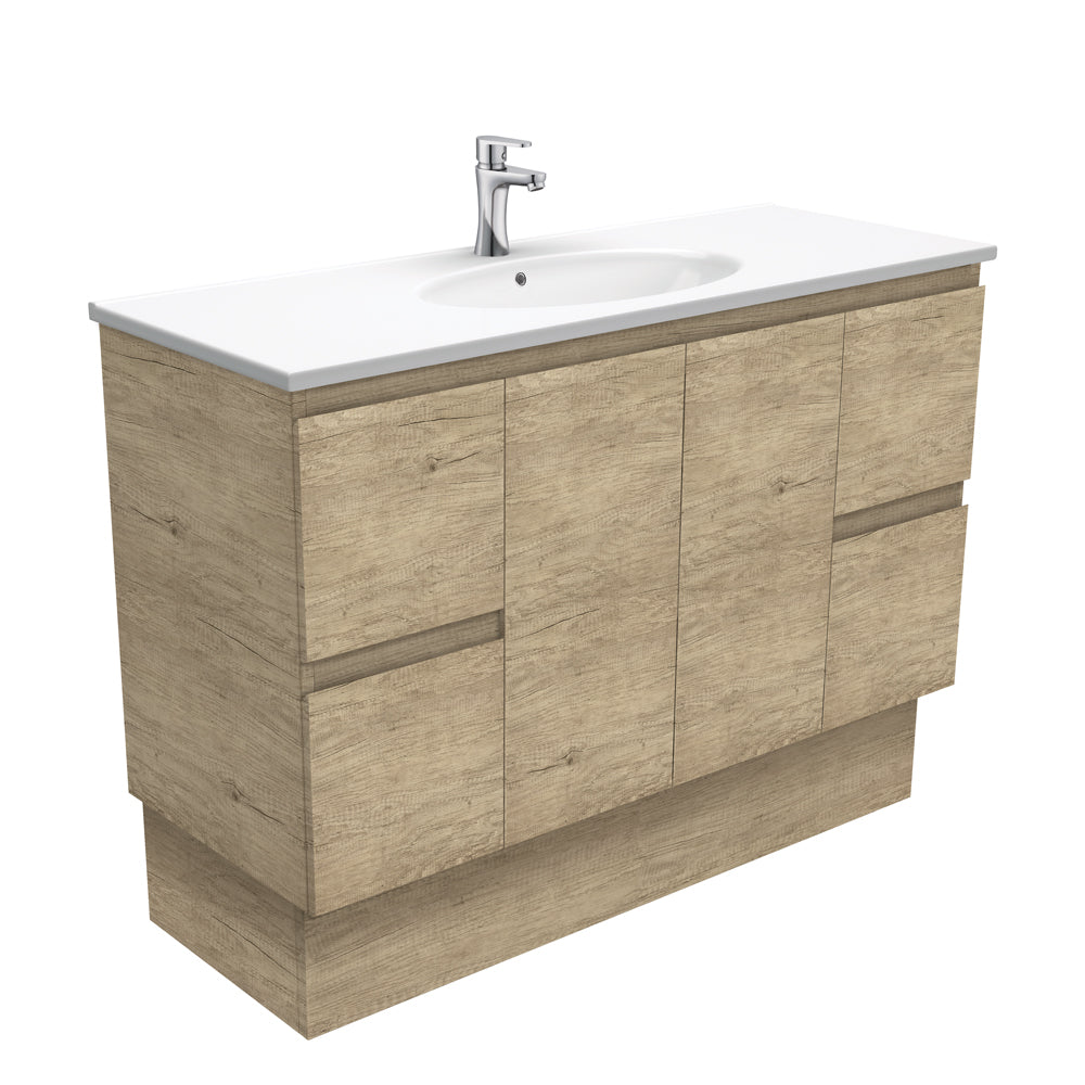 Rotondo Edge Scandi Oak Vanity On Kickboard