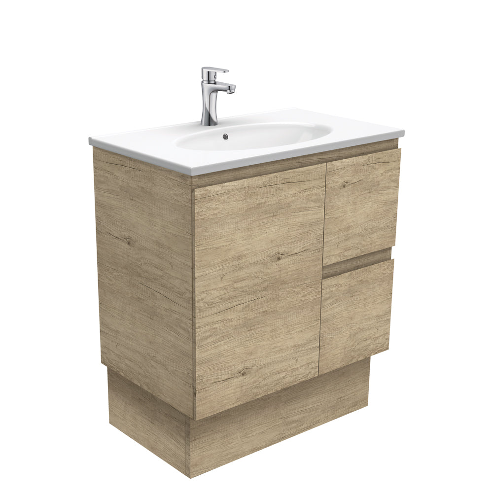 Rotondo Edge Scandi Oak Vanity On Kickboard