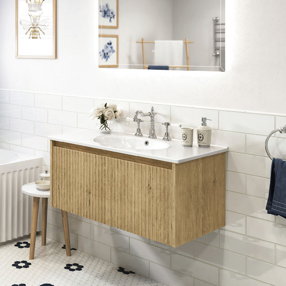 Rotondo Alina Scandi Oak Wall-Hung Vanity