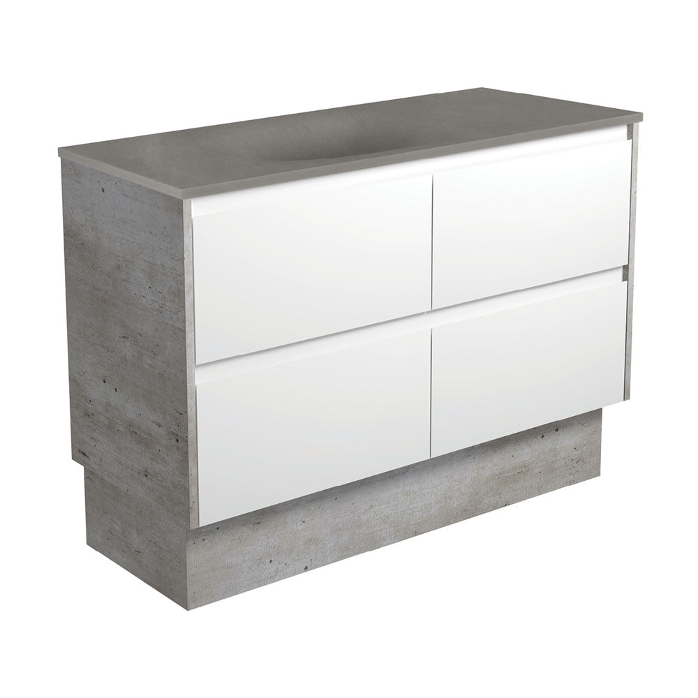 Satori Amato Satin White Vanity On Kick