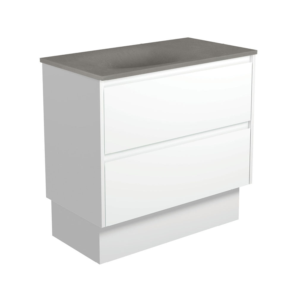 Satori Amato Satin White Vanity On Kick
