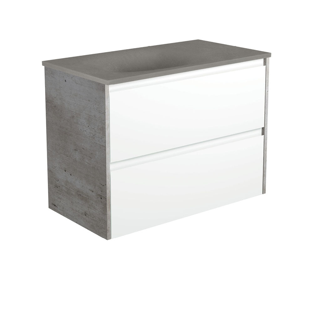 Satori Amato Satin White Wall-Hung Vanity