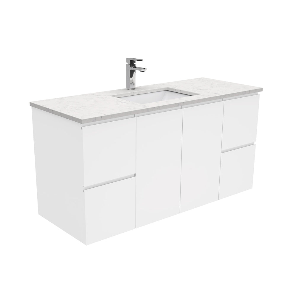 Sarah Fingerpull Gloss White Wall-Hung Vanity