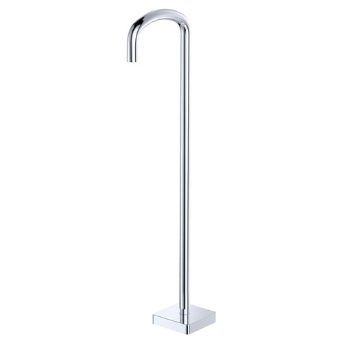 Tono Floor Mounted Bath Outlet, Chrome