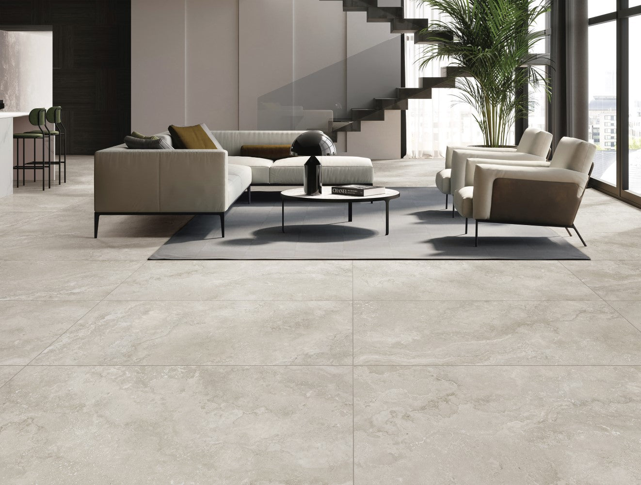 Norcia Travertine Porcelain Tile - Neche Interiors
