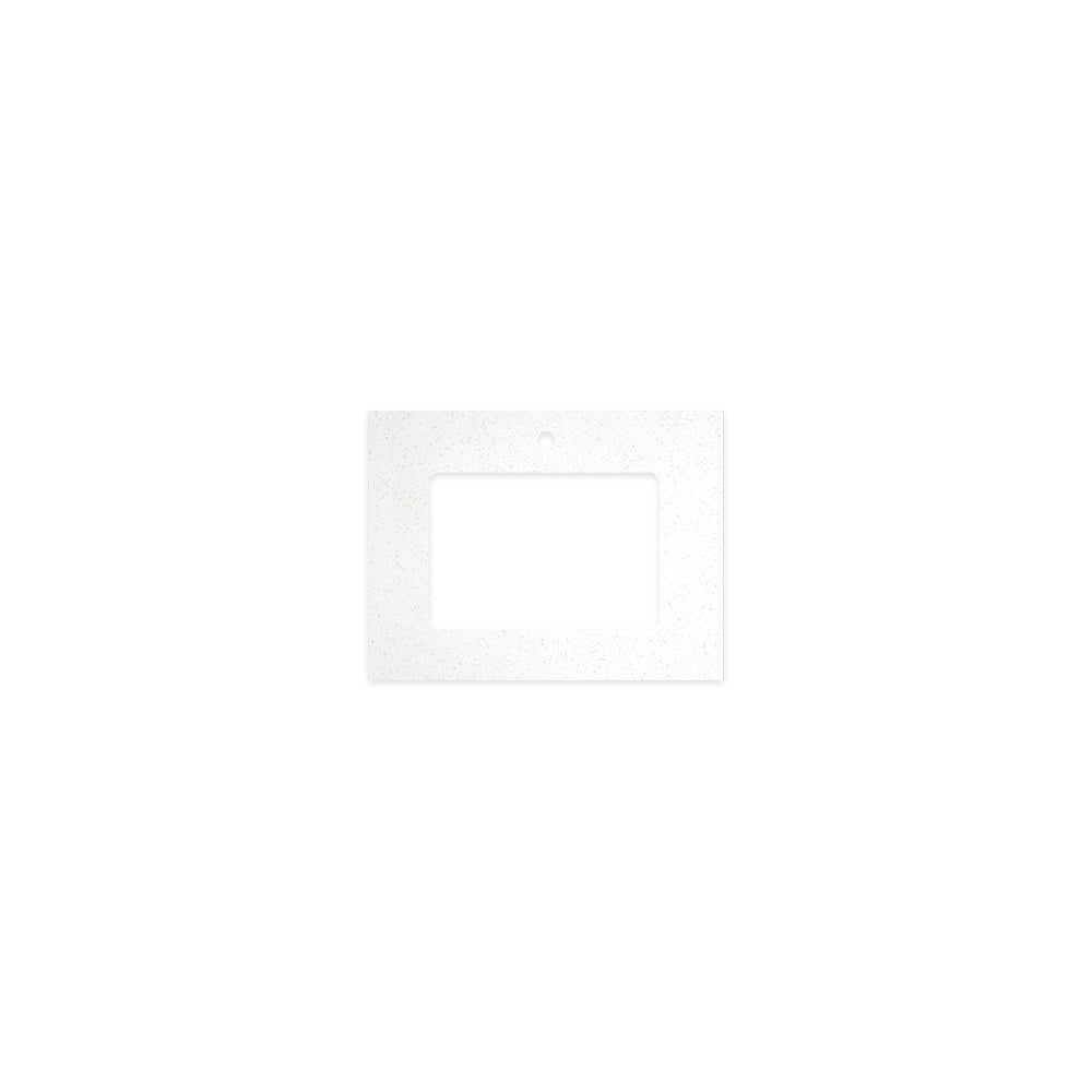 Snowflake Solid Surface Top Rectangular Full Depth with Single Undermount Basin Hole & Tap Hole