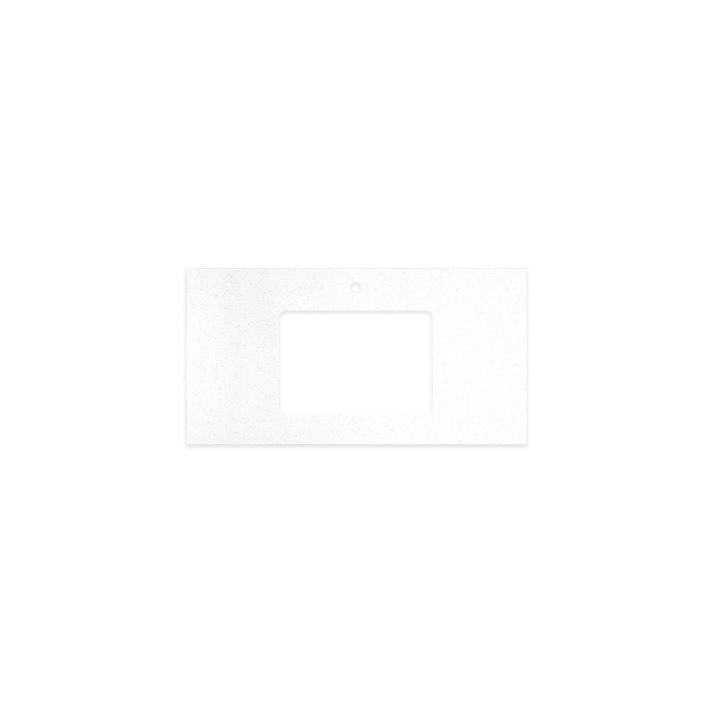 Snowflake Solid Surface Top Rectangular Full Depth with Single Undermount Basin Hole & Tap Hole - Neche Interiors