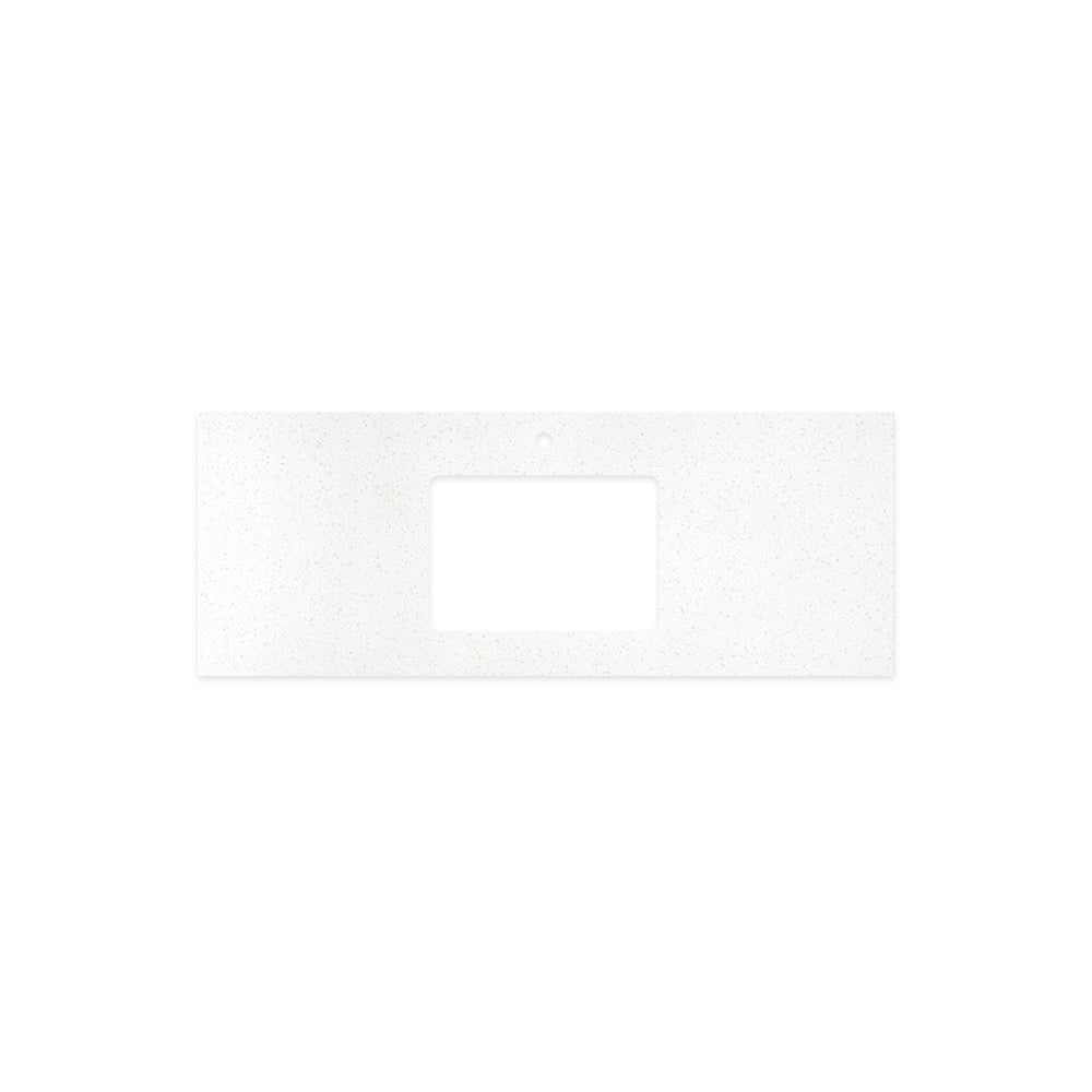 Snowflake Solid Surface Top Rectangular Full Depth with Single Undermount Basin Hole & Tap Hole - Neche Interiors