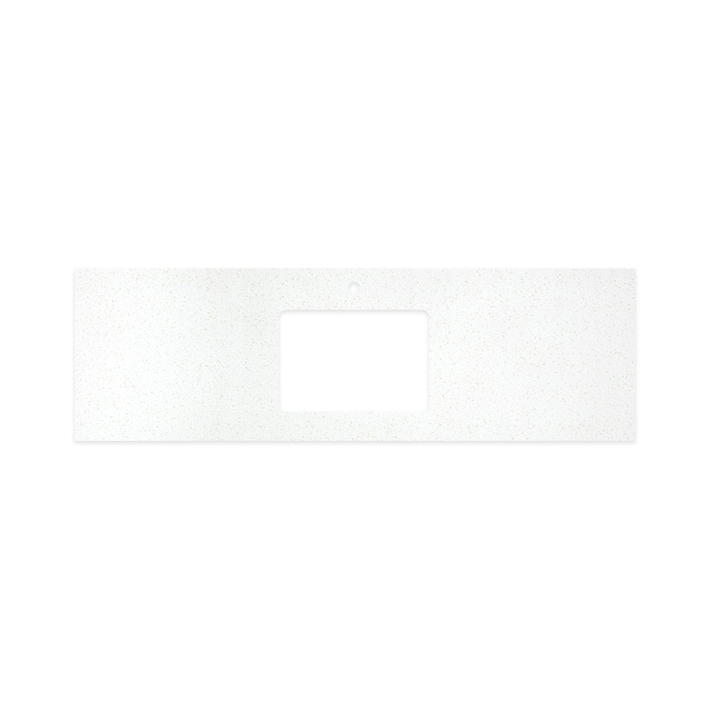 Snowflake Solid Surface Top Rectangular Full Depth with Single Undermount Basin Hole & Tap Hole - Neche Interiors