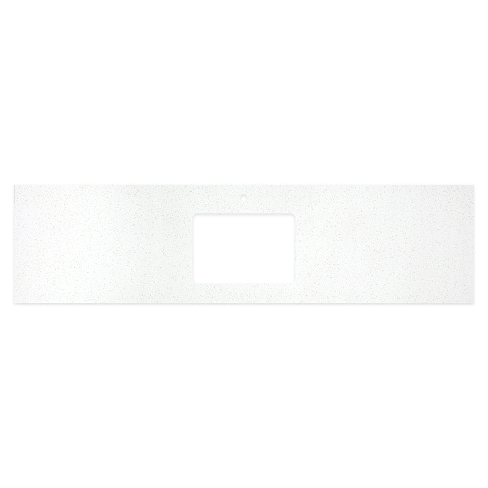 Snowflake Solid Surface Top Rectangular Full Depth with Single Undermount Basin Hole & Tap Hole - Neche Interiors