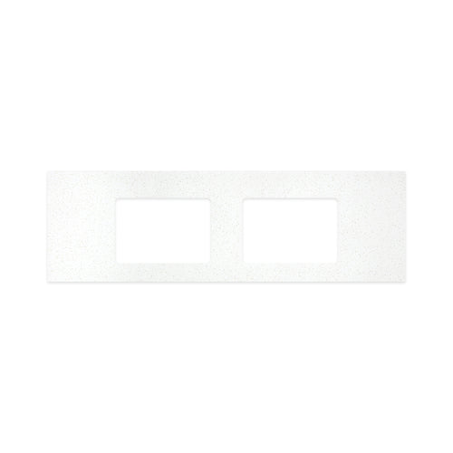 Snowflake Solid Surface Top Rectangular Full Depth with Double Undermount Basin Holes