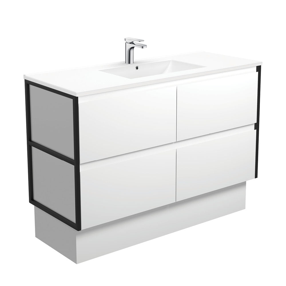 Dolce Amato Satin White Vanity On Kick