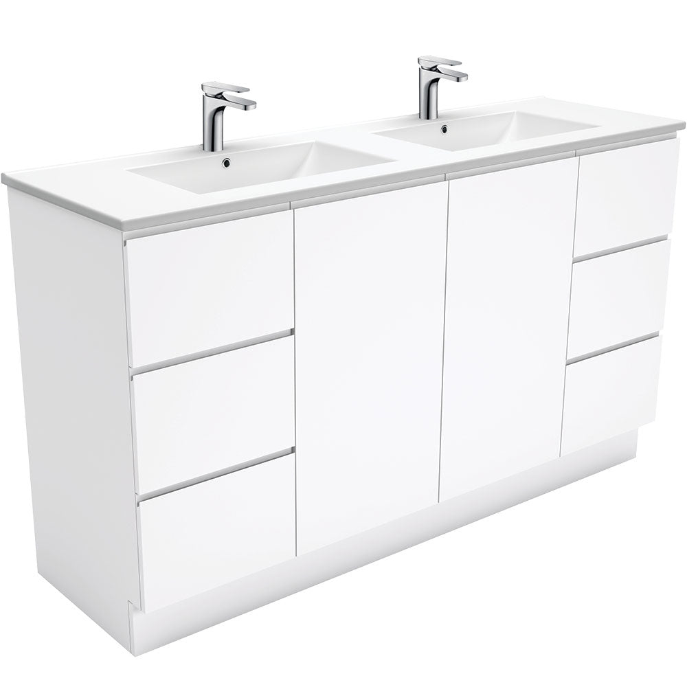 Dolce Fingerpull Gloss White Vanity On Kickboard