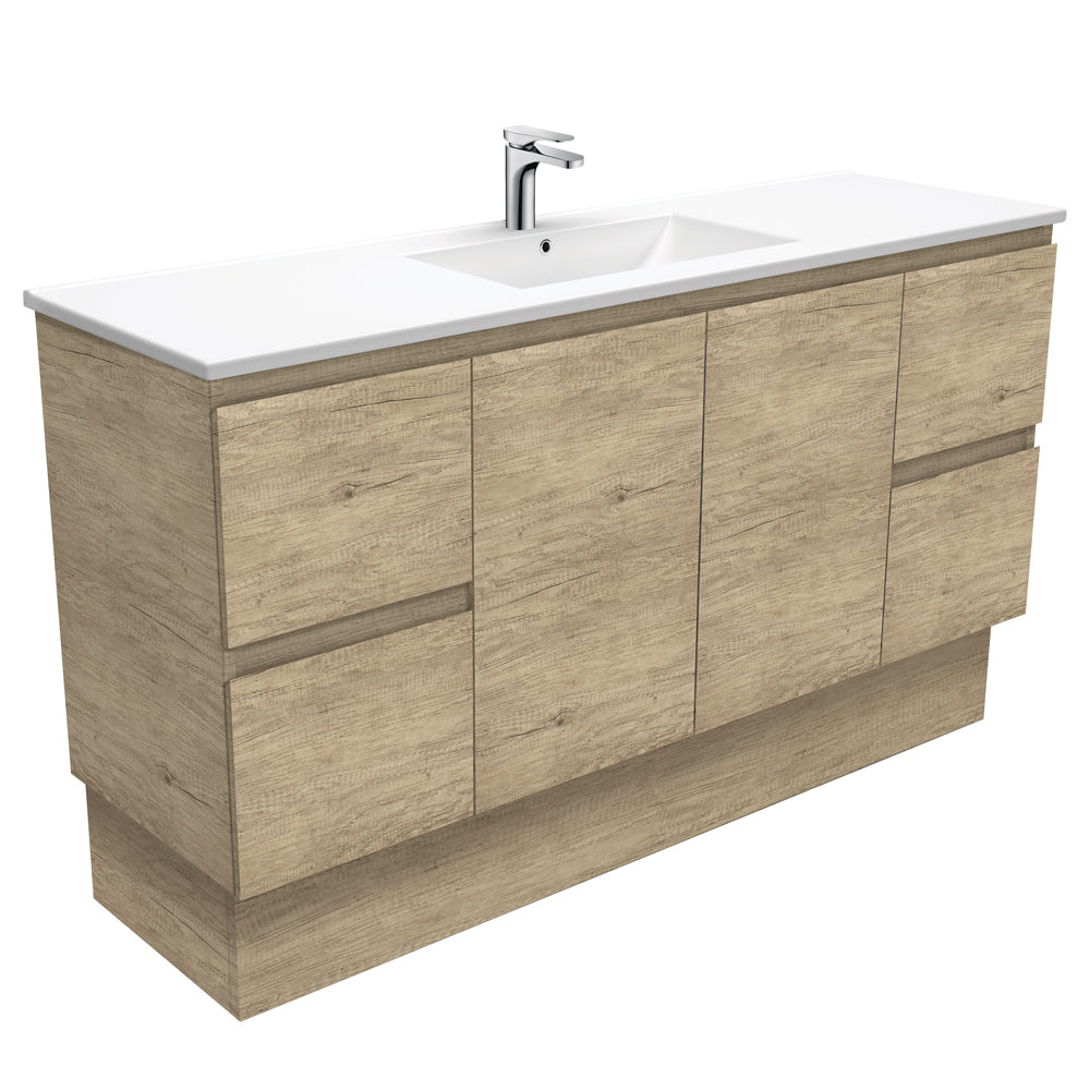 Dolce Edge Scandi Oak Vanity On Kickboard