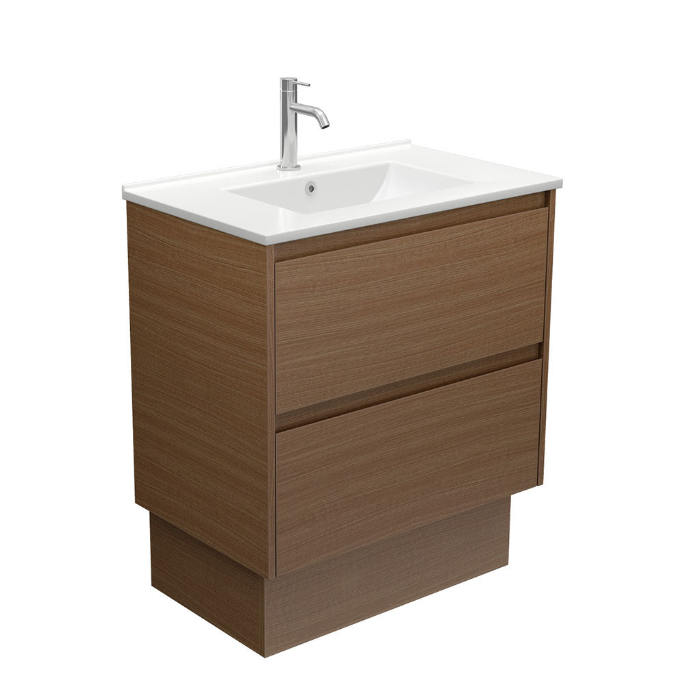 Dolce Amato Walnut Vanity On Kick