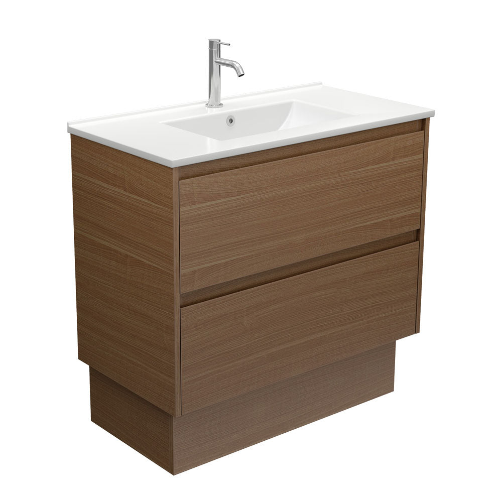 Dolce Amato Walnut Vanity On Kick