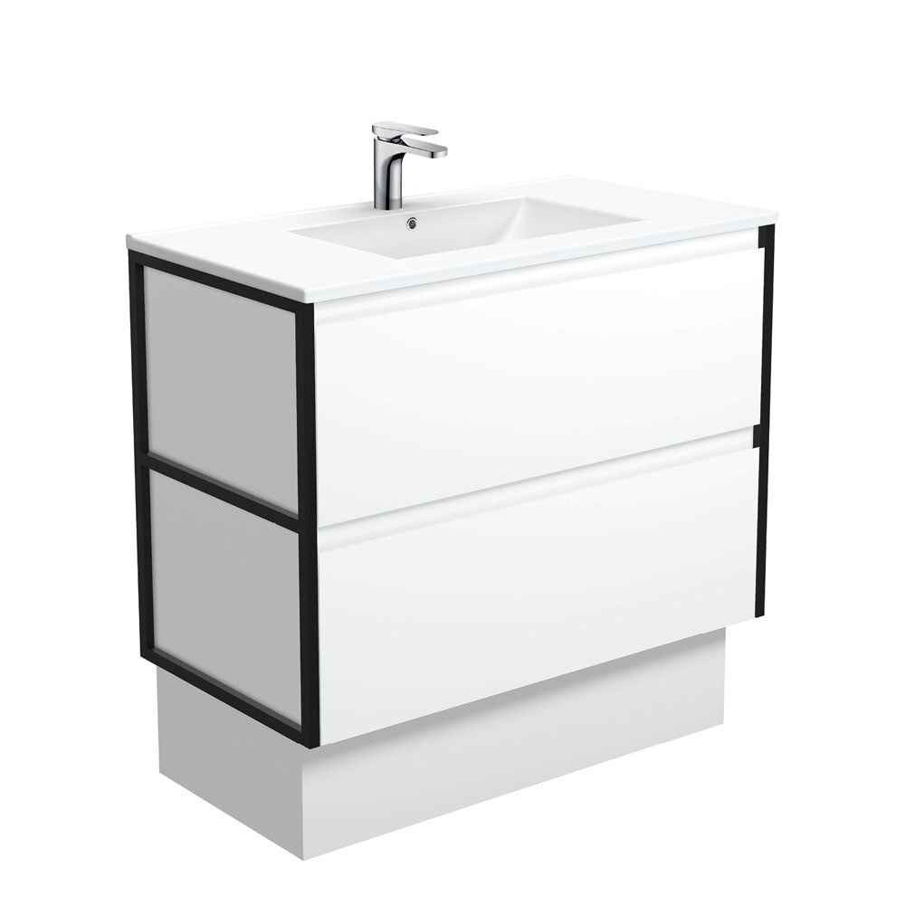 Dolce Amato Satin White Vanity On Kick