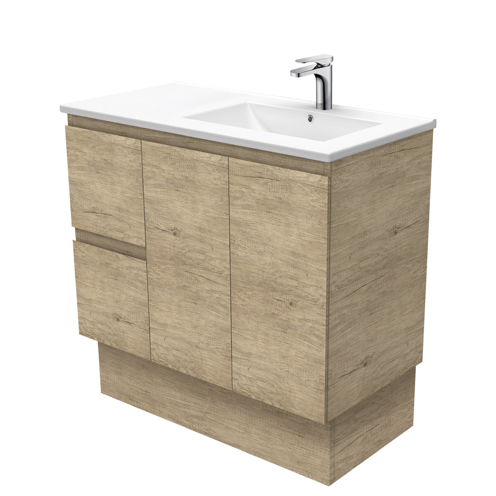 Dolce Edge Scandi Oak Offset Vanity