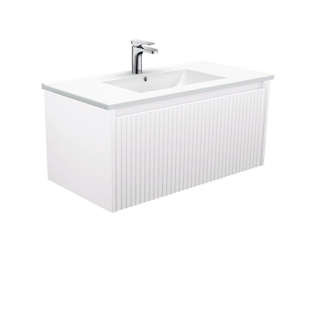 Dolce Alina Satin White Wall-Hung Vanity