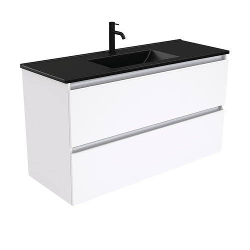 Dolce Matte Black Quest 1200 Wall-Hung Vanity
