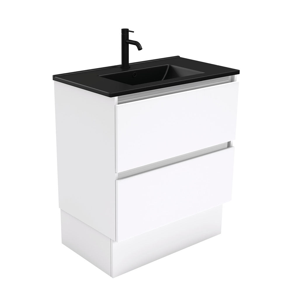 Dolce Matte Black Quest 750 Vanity On Kickboard