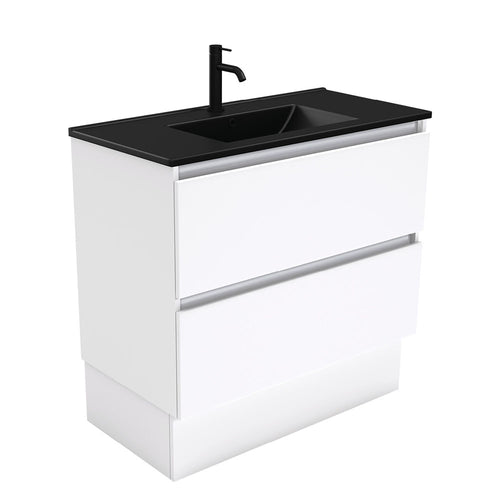 Dolce Matte Black Quest 900 Vanity On Kickboard