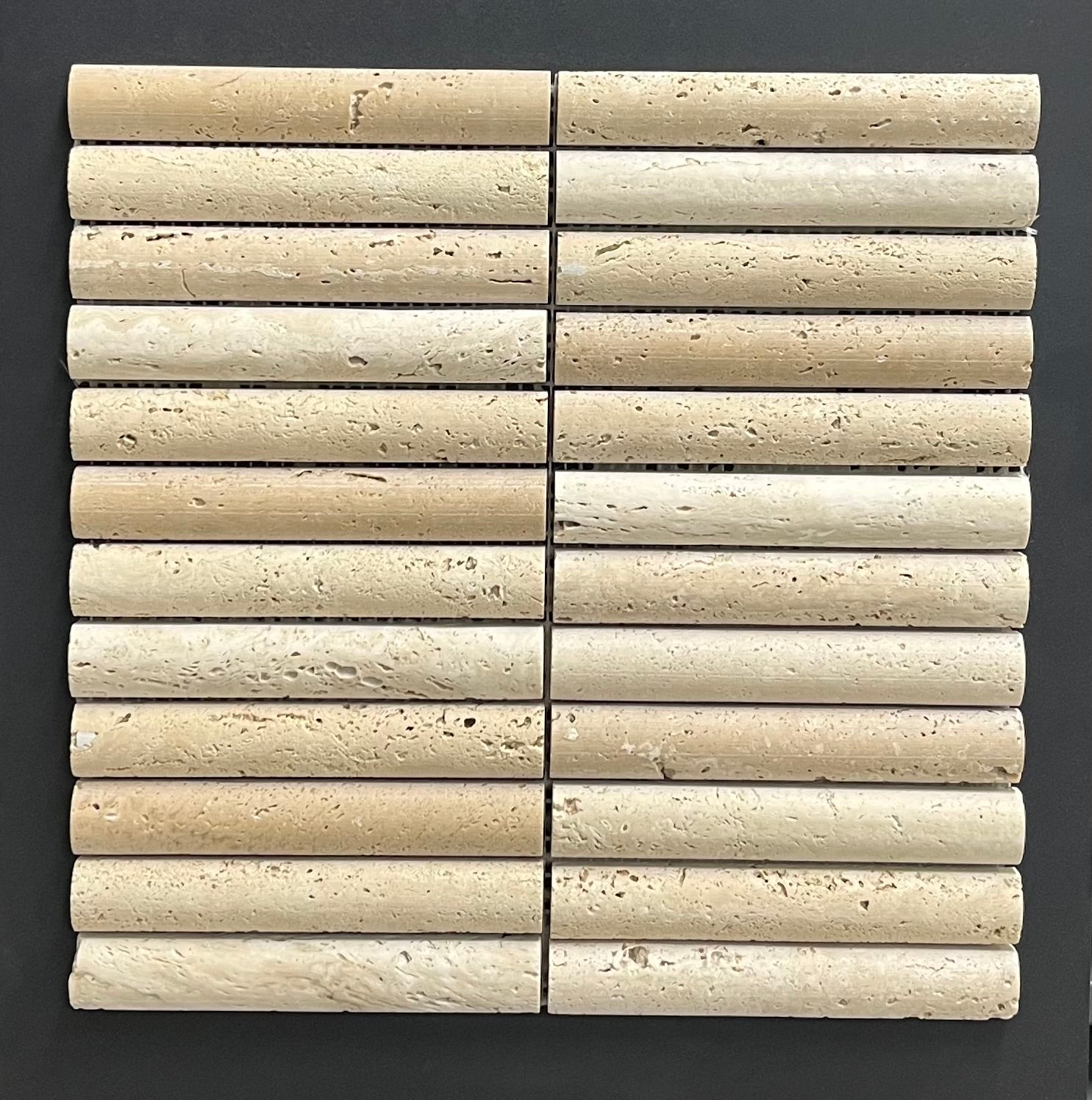 Bellavista Natural Travertine Flutes Mosaic