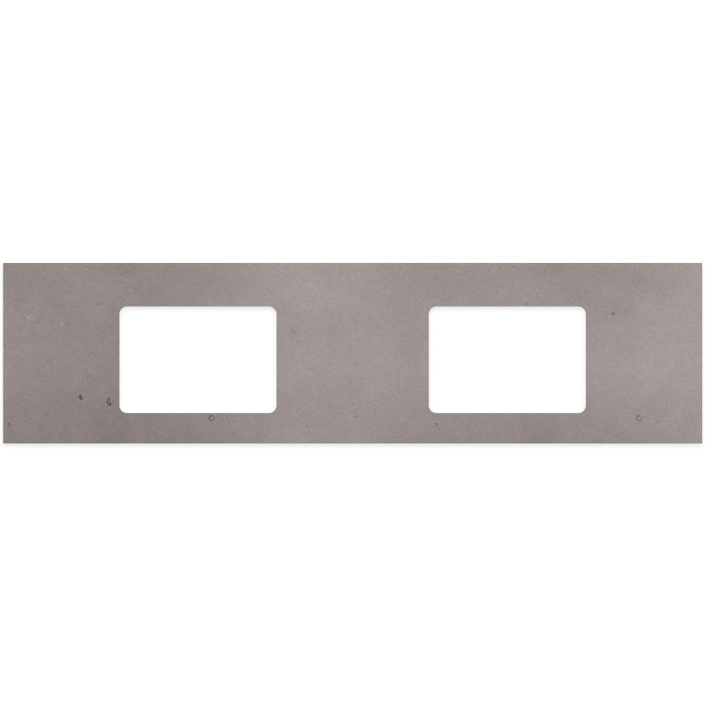 Urban Crete Silica Free Stone Top Rectangular Full Depth with Double Undermount Basin Holes - Neche Interiors